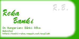 reka banki business card